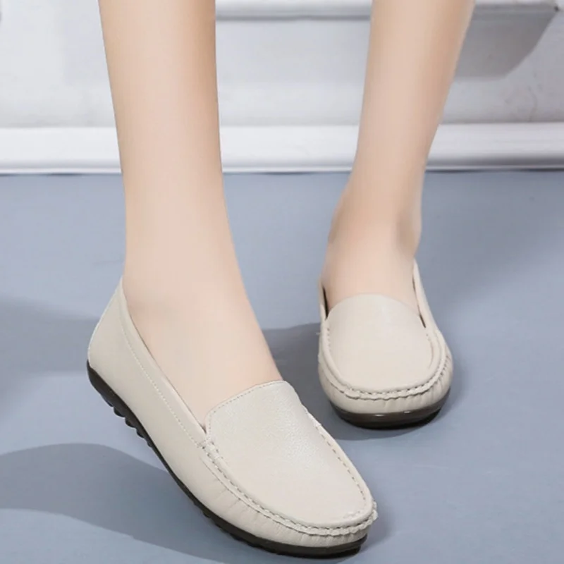 أحذية أنيقة لينة سوليد النساء الحوامل العمل والترفيه أحذية ربيع الخريف جديد مريح شقة القاع ممرضة أحذية نسائية