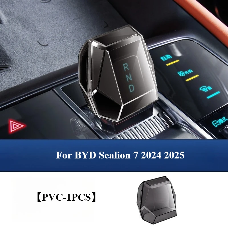 

For BYD Sealion 7 Sea Lion 07 EV 2024 2025 Car Gear Knob Cover Central Control Gear Shift Handle Fully-inclusive Protective Case