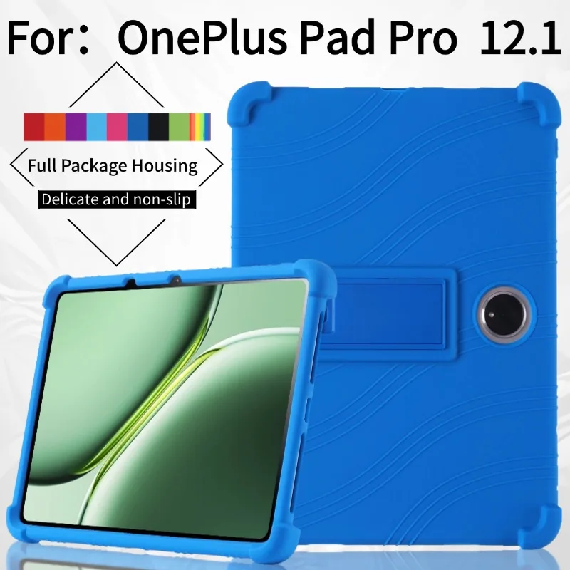 Tablet Case For One Plus Pad Pro 12.1 Inch Shockproof Cover for One Plus Pad 2 Soft Silicone Case OPPO Pad 3 2024 Kickstand Case