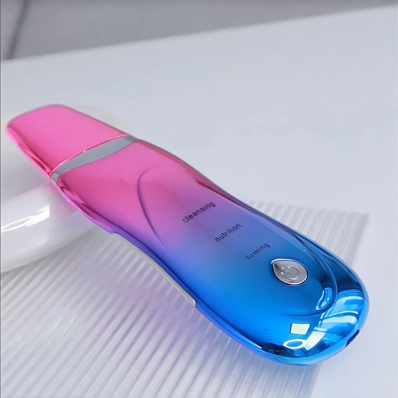 초음파 피부 세정기 및 각질 제거제 - 블랙헤드/여드름 제거를 위한 딥 포어 페이셜 클렌저, 이온 기술 페이셜 셔블