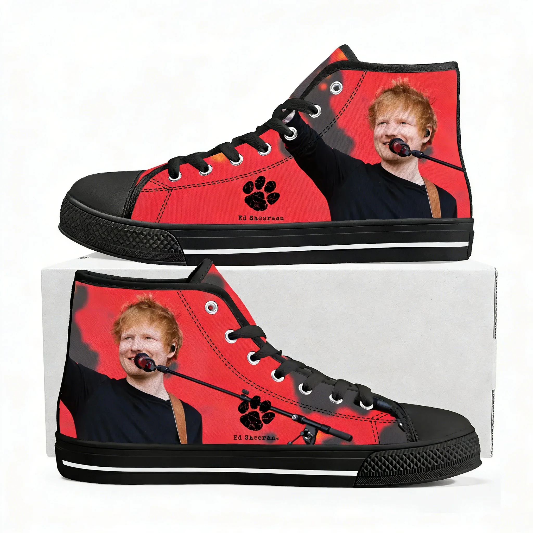 

Ed Sheeran High Top Sneakers Mens Womens Teenager High Quality Canvas Sneaker 3D Print Casual Couple Shoes Personalized Shoe