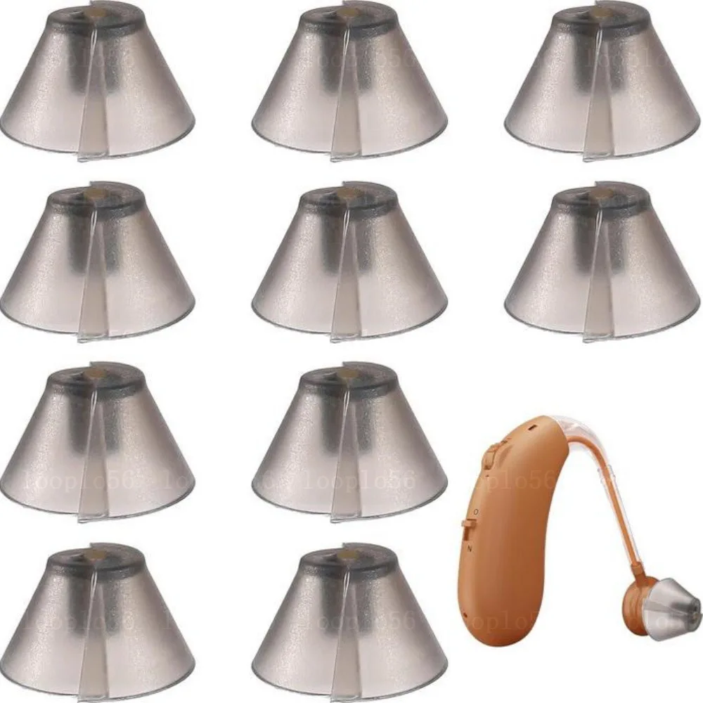 10PCS Hearing Aid Domes FitHearing Aid Standard Receiver Tulip Domes Gray Split Ear Rub Piece Hearing Amplifier