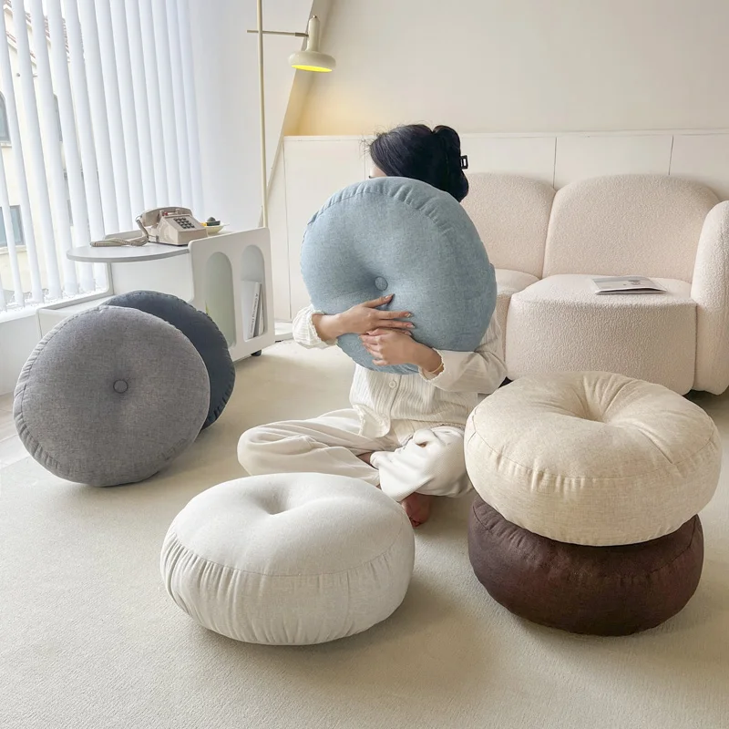 

Japanese-style linen simple seat futon chair cushion thickened meditation cushion office tatami sedentary fart cushion