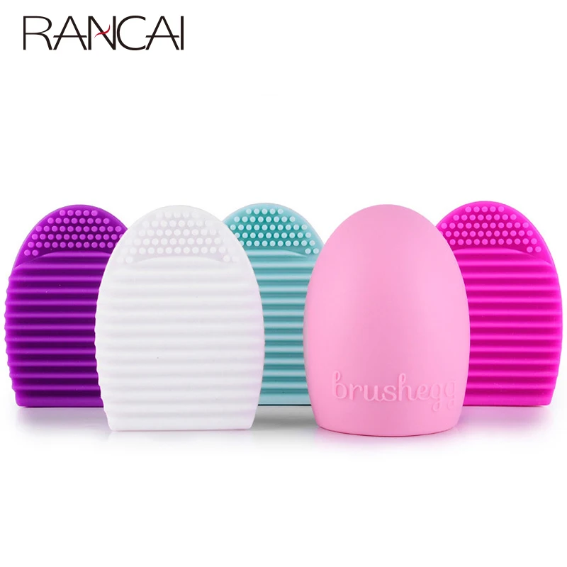 1 Stück Silikon-Eierpinsel, Reinigungsbürste, Eierreiniger, Foundation-Puder-Reinigungswerkzeug für Kosmetik-Make-up-Pinsel