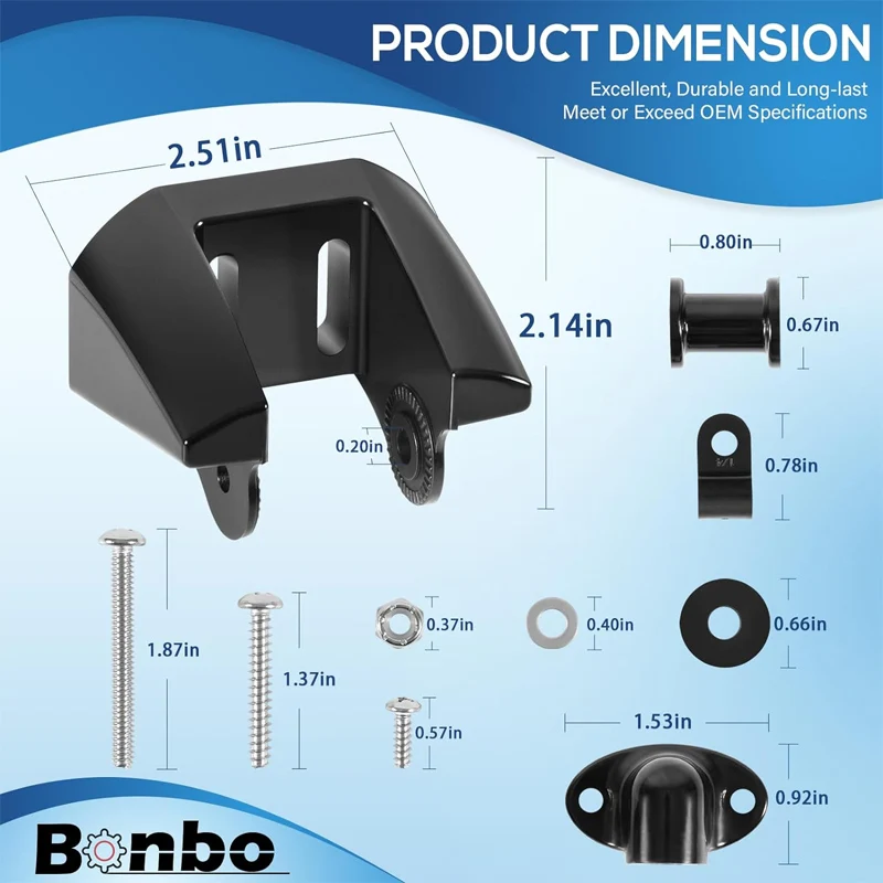 K00-00118-01 Transducer Bracket Transom Mount Kit Replacement for Garmin XDCR 200/50 kHz Dual Frequency Transducer f/010-10272-0