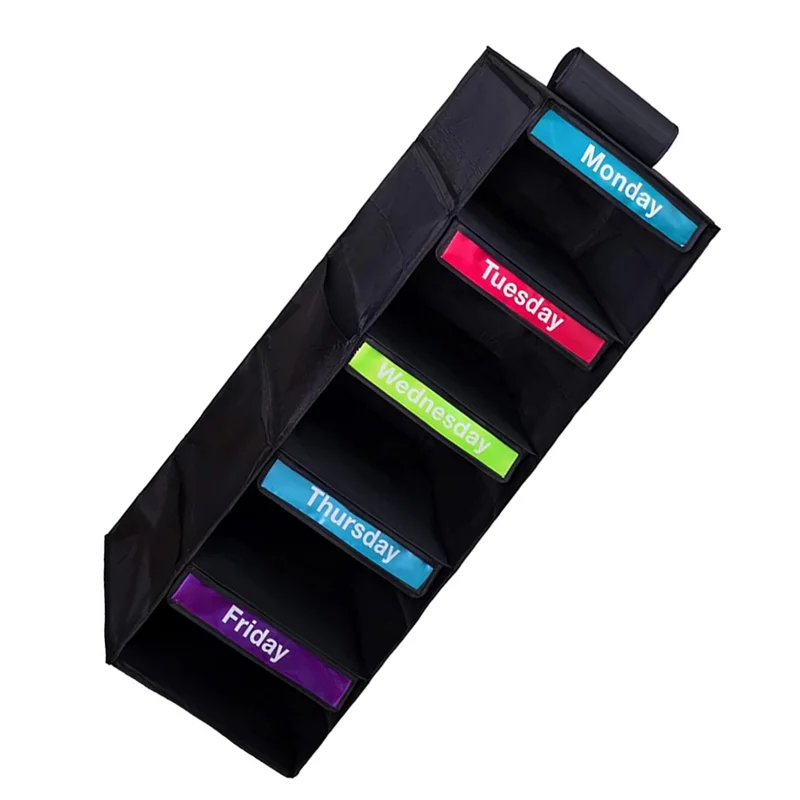 منظم ملابس أسبوعي 5 أرفف ساخن منظم ملابس الأطفال أرفف تخزين معلقة B