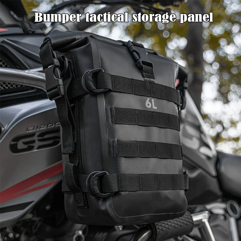 Motorcycle Bumper Molle Panel for Trunk Storage Aluminum Alloy Waterproof Tactical Molle Organizer Modular Storage view 4