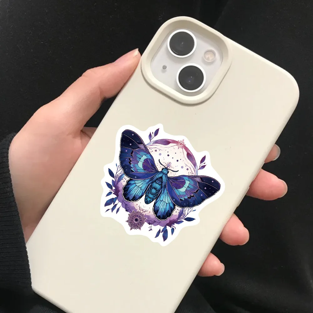 10/50Pcs Dark Series Ghost Moth Horror Cartoon Sticker DIY Phone Laptop Luggage Skateboard Graffiti Decals Fun for Kid Gift