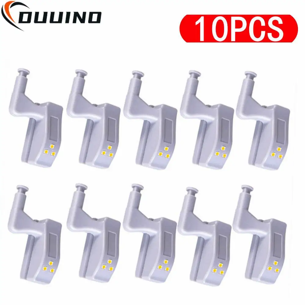 

10pcs Universal LED Inner Hinge Lamp Cabinet Induction Lights Wardrobe Cupboard Sensor Lights Bedroom Kitchen Closet Night Lamp