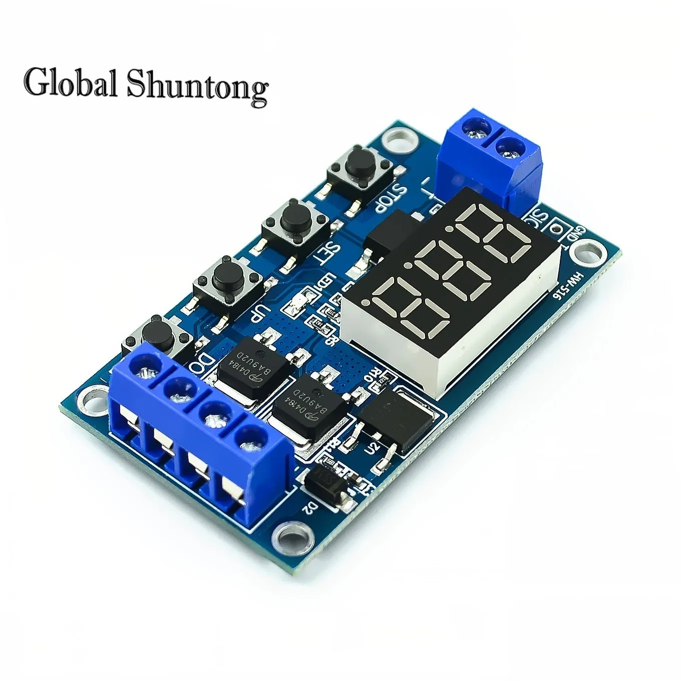 5PCS DC 12V 24V Dual MOS LED Digital Time Delay Relay Trigger Cycle Timer Delay Switch Circuit Board Timing Control Module DIY