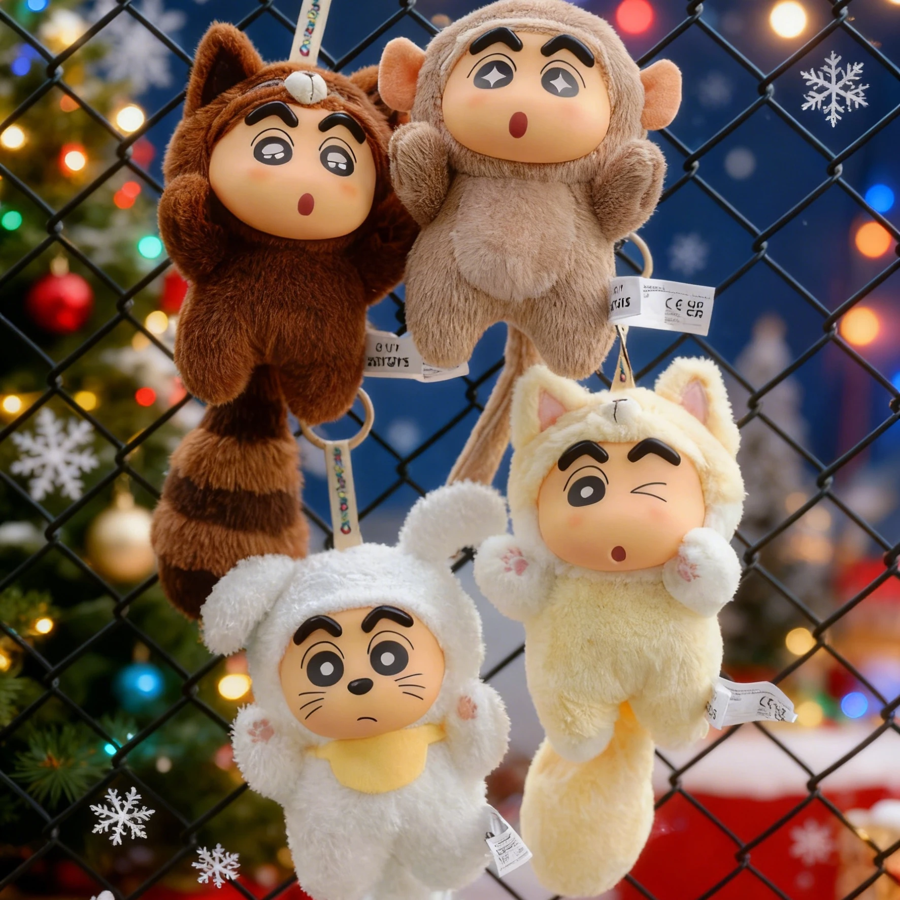 

XMAS 52toys Crayon Shinchan Big Tail Series, плюшевая рождественская глухая коробка, милая плюшевая кукла, сумка, подвеска, брелок, кукла, рождественские подарки