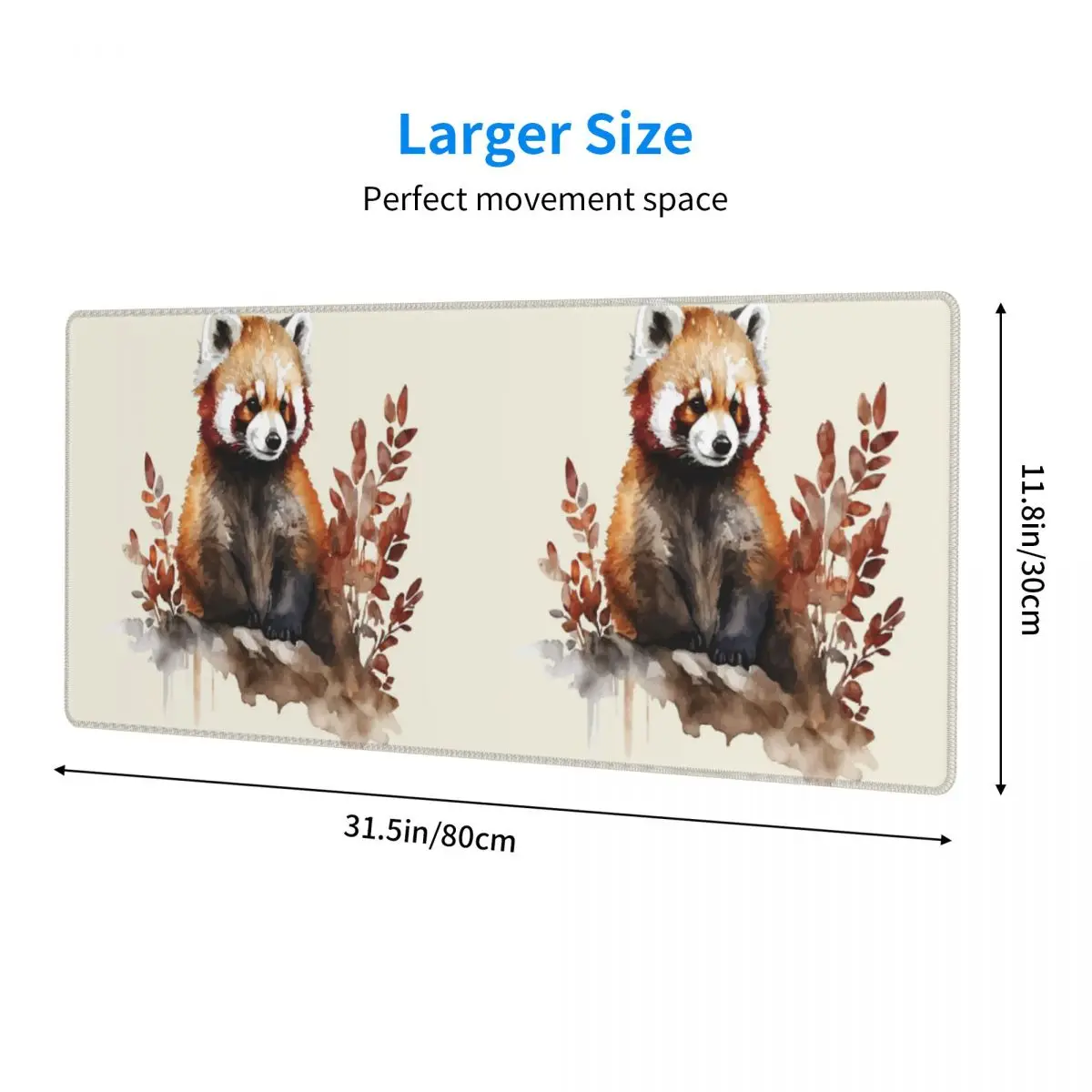 Real Red Panda Large Mouse Pad Computer Keyboard Mouse Mat Gaming PC Laptop Desk Mat Office Accessories Table Mats