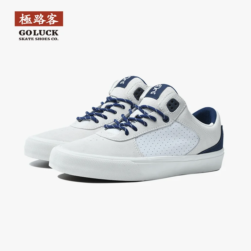 Joiints Blue&White Pebbled Cowhide Male Origina Sneakers Man Trend 2024 Shock-Absording Shoes Soft Rubber Outside