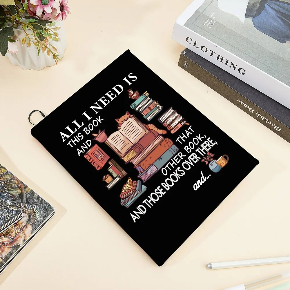 1pc Polyester Book Covers Elastic Notebook Wraps Rectangle Cat Shape 400x250mm