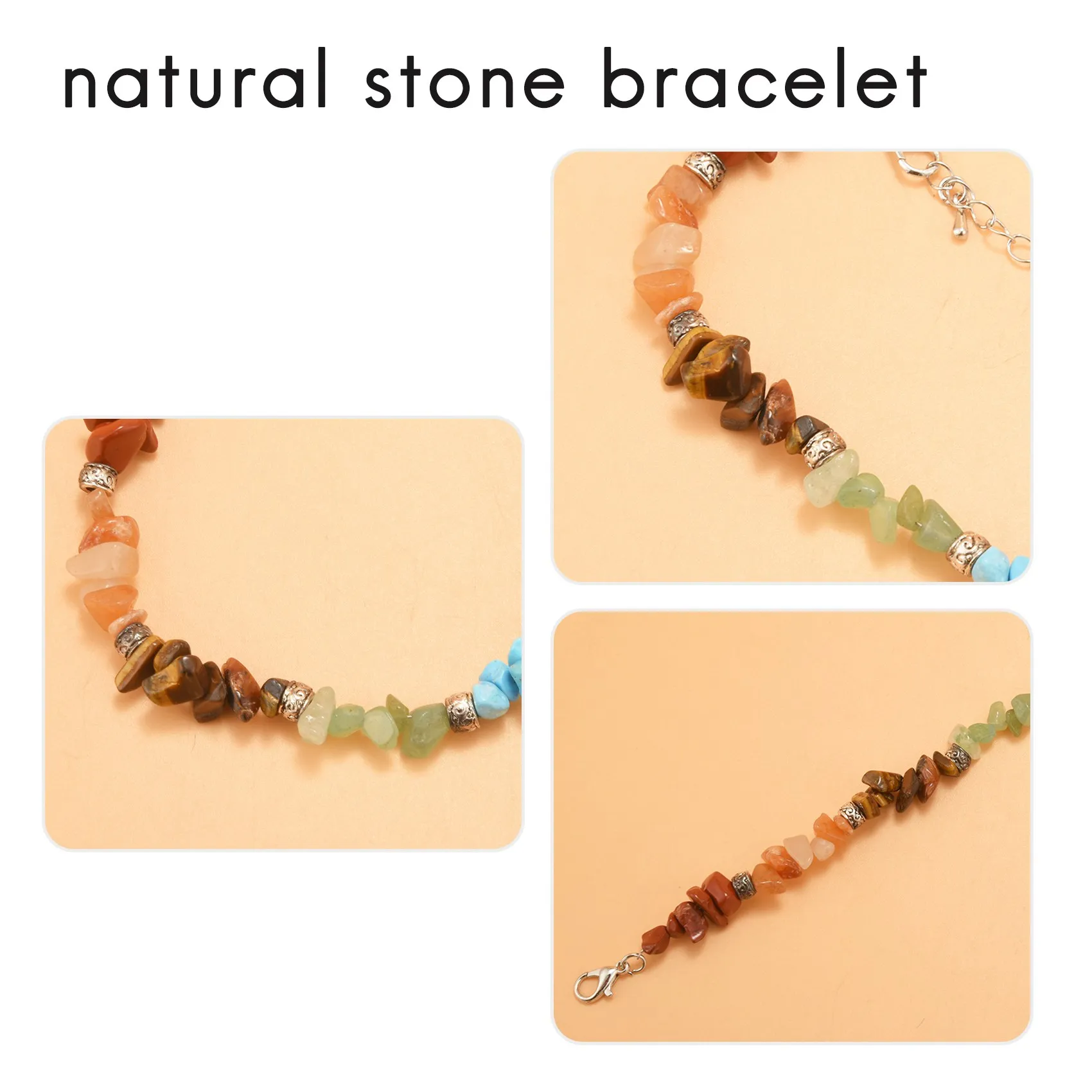 Reiki Natural Stone 7 Chakra bracciali guarigione braccialetto di cristallo scheggiato perline di ghiaia regali per le donne