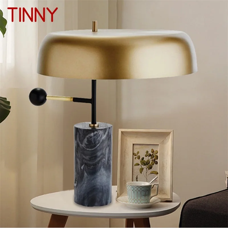 

TINNY Contemporary Table Lamp Design LuXury Black Desk Light Home LED Marble Decorative For Foyer Living Room Office Bedroom