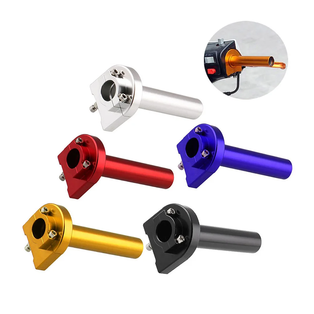 

Universal Motorcycle Throttle Grip 22mm Aluminum Handlebar Motorcycle Modified Quick Turn Grip Silver Comfortable Riding