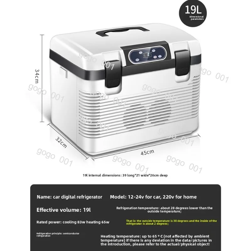 Truck 12V 24V Car Warming & Cooling Box for Drivers, Mini Fridge Dual Use Home/Vehicle, Fast Cooling & Heating