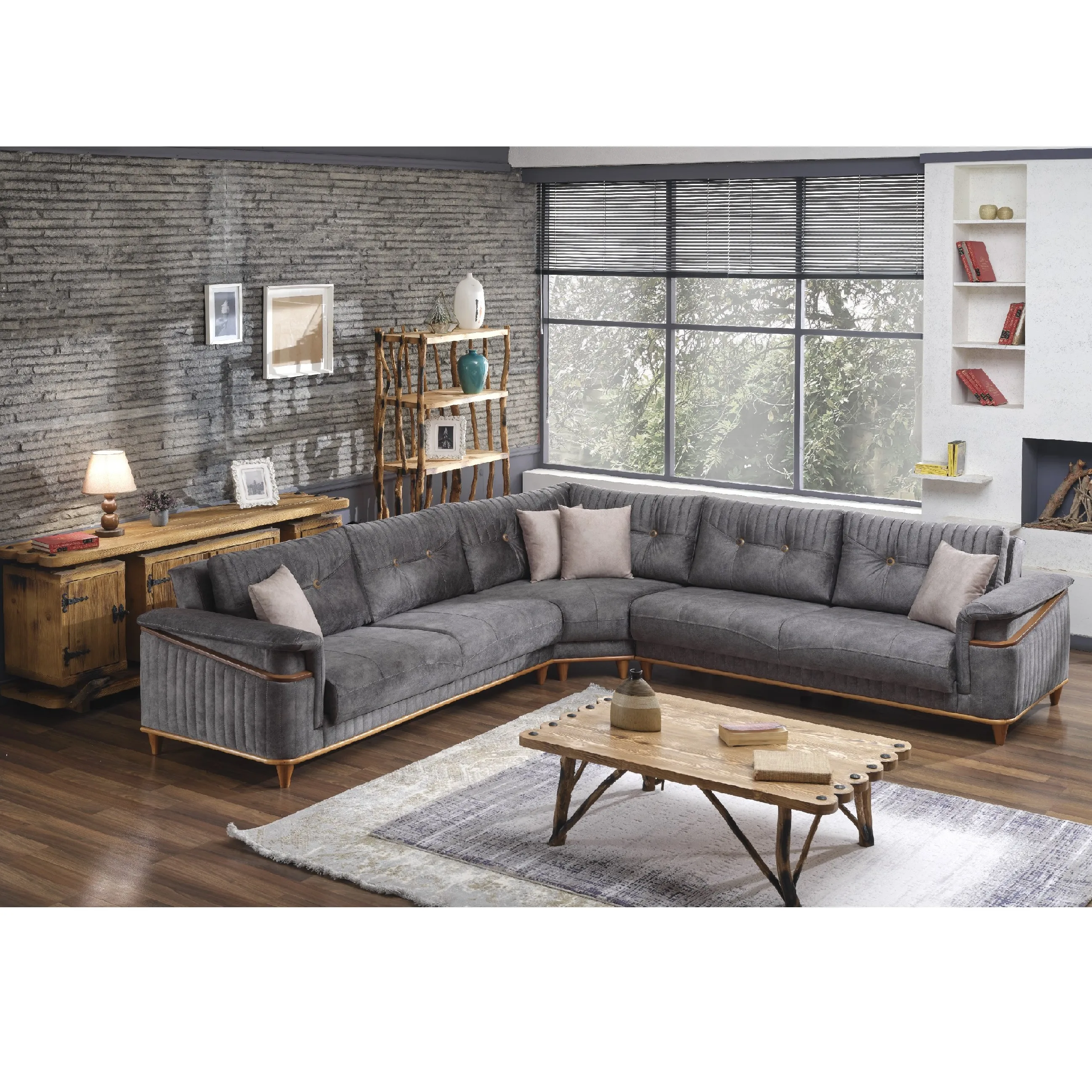

Corner sofa luxury modern furniture, living room set luxury sofa set L-shaped sofa