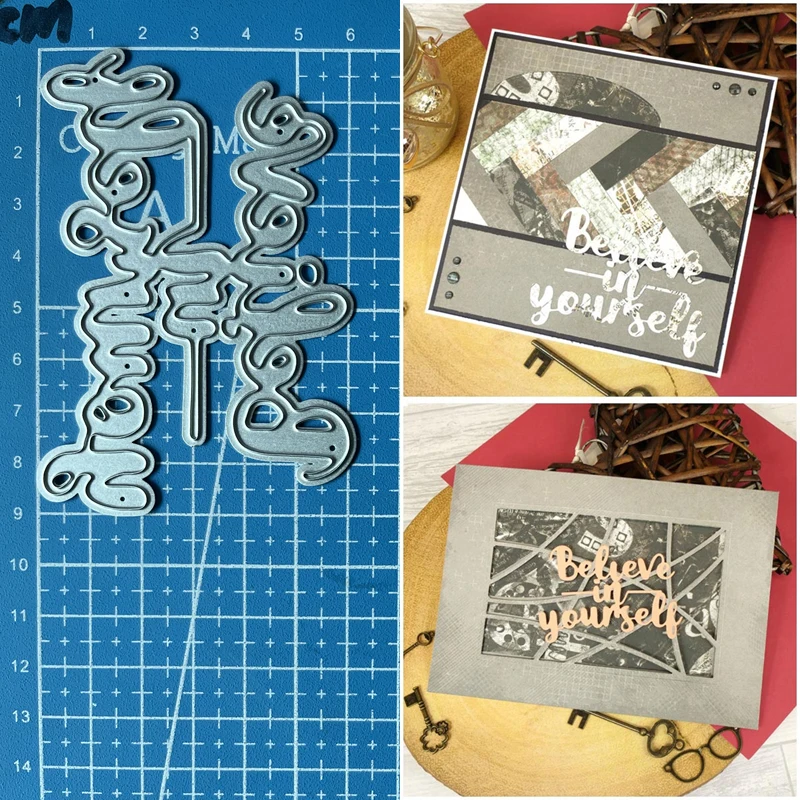 Lucky Goddess Metal Cutting Dies Believe In Yourself Diy Scrapbooking Photo Album Decorative Embossing Paper Card Crafts