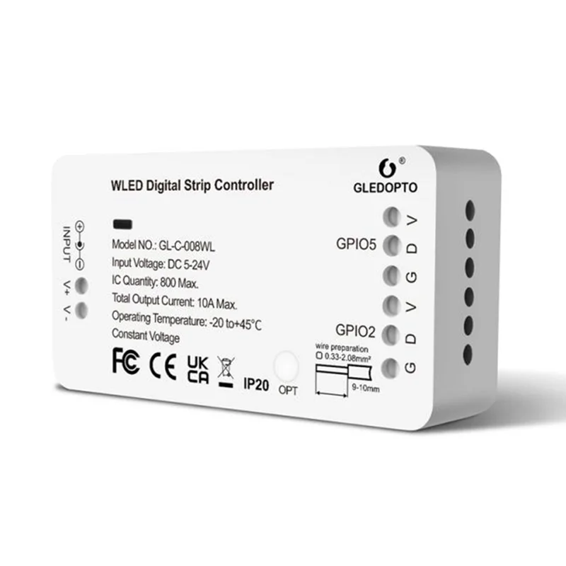 【ホットケーキ】WLED RGB RGBW デジタル ストリップ コントローラーは、WS2811 SK6812 SM16703P WS2812B APP Web MQTT および Homeassistan コントロールをサポートします。