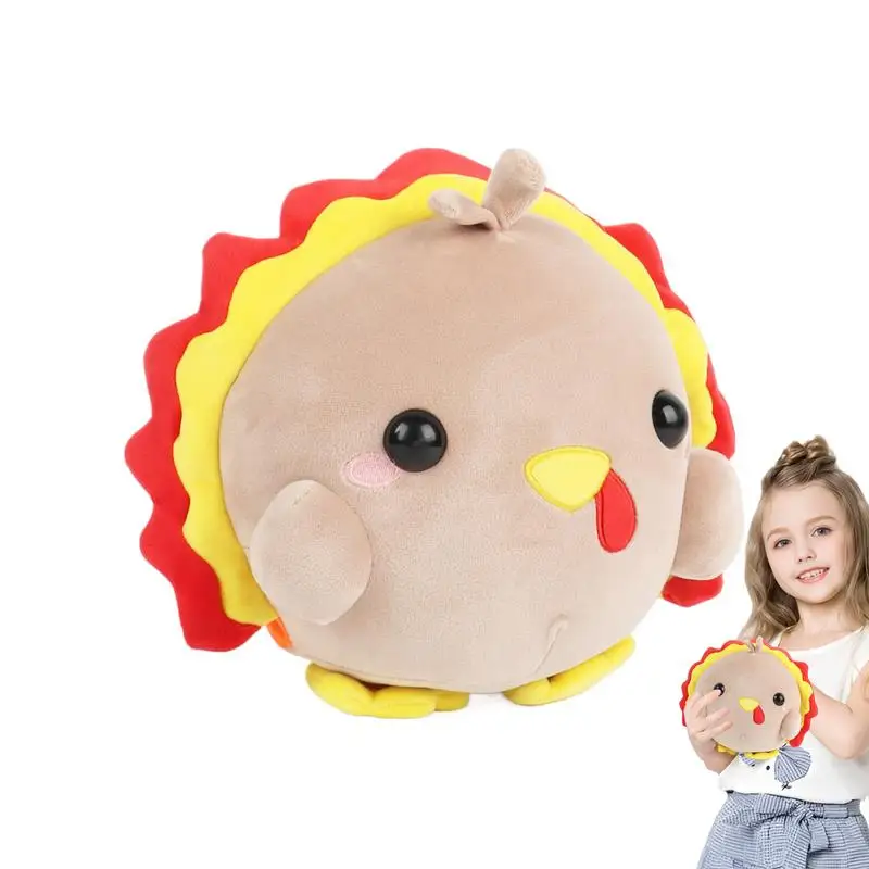 Stuffed Turkey Toys Soft Turkey Doll Toy Turkey Plushie Thanksgiving Decor Turkey Plushie Toy For Kids Adults Family