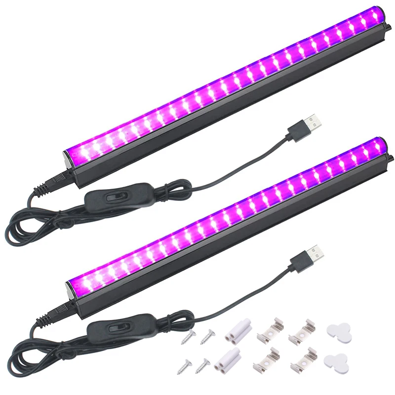 Black Light Tube 5W USB UV LED Black Light Lamp 395 nm Black Light Bar Light Effect Party Light Stage Lighting with Switch