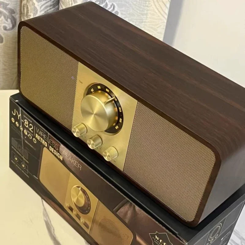 

Портативный ретро FM-радио, деревянный радиоприемник, беспроводные Hi-Fi стерео Bluetooth-динамики, поддержка TF-карты/U-диска/режим воспроизведения Aux