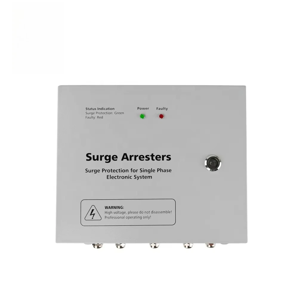 T1 + T2 275V AC SPD 50-100kA Low Voltage Arrester Lightning Protection Box with Filter Box for Three-Phase TT/TN-S
