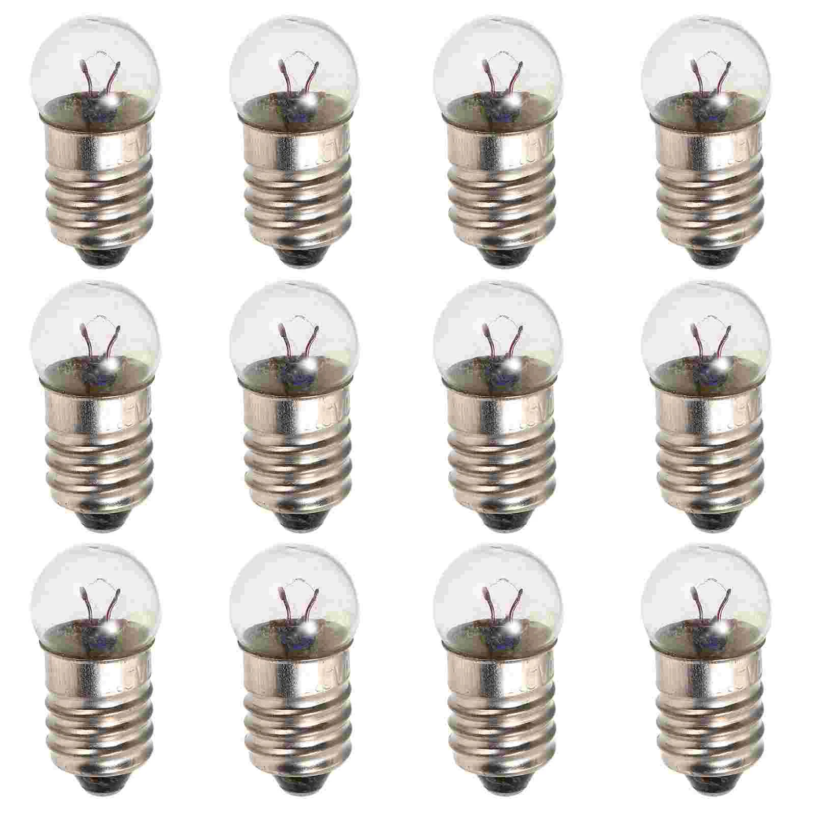 

12 Pcs Flashlight Small Electric Beads Vintage Bulb Lightbulb Bulbs Replacement Lamp Mini Lightbulbs