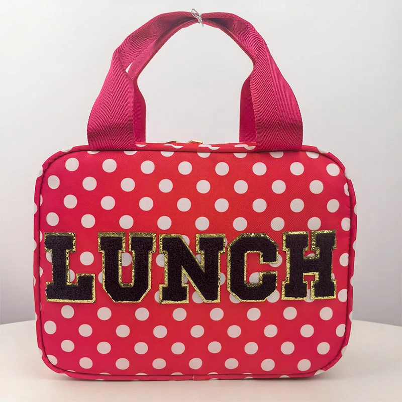 Classic polka dot lunch bag Snacks Bag Toiletry Organizer Waterproof Travel Cosmetic Portable Bag Transparent Wash Storage Bag