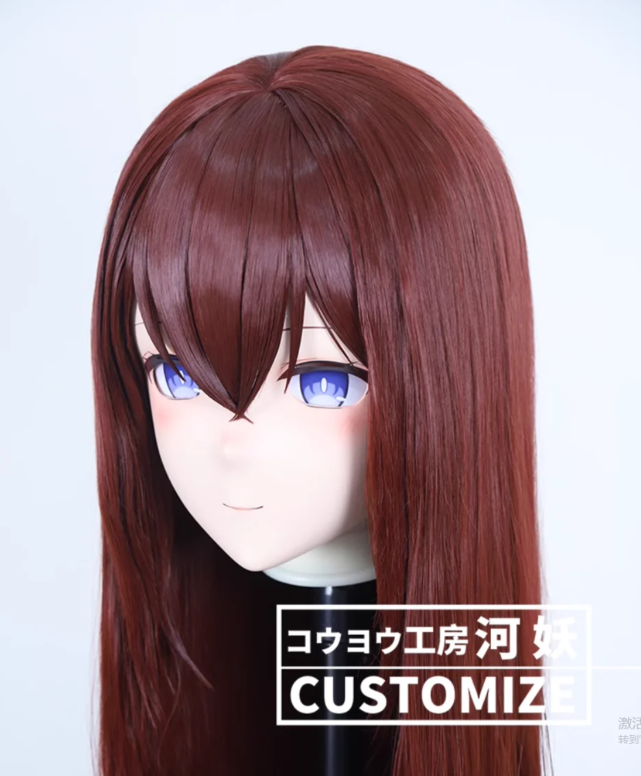 C-10117 Customize Full Head Resin Cartoon Cosplay Japanese Character Anime Role Play Crossdress Kigurumi Mask With Back Shell