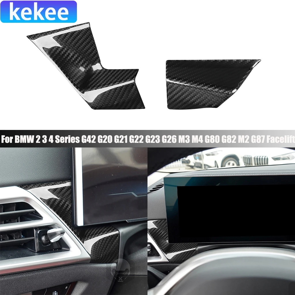 

Carbon Fiber Dashboard Air Vent Side Decorative Cover For BMW 2 3 4 Series G42 G20 G21 G22 G23 G26 M3 M4 G80 G82 M2 G87 Facelift