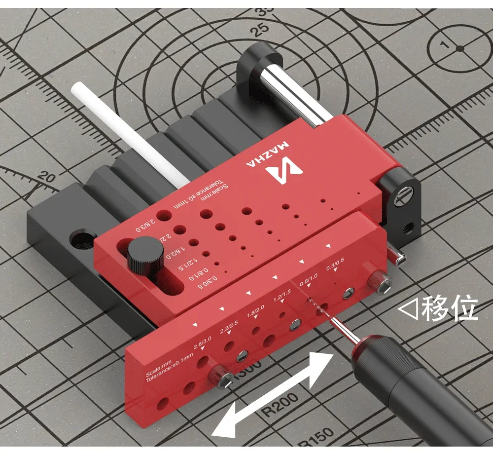 T0012 MAZHA Round Stick Punching Positioner Station for Modeler Hobby DIY Round Rod Drilling Auxiliary Locator Tool