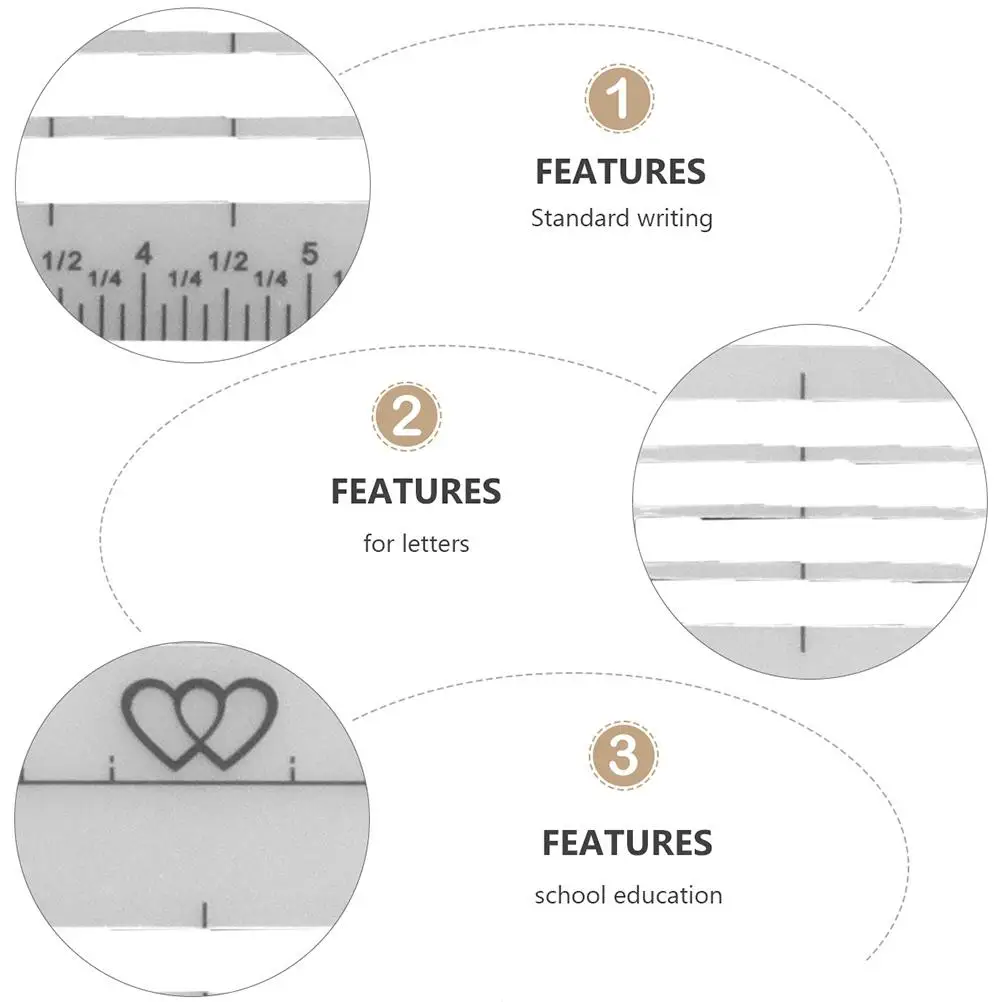 4pcs Envelope Addressing Guide Template Clear Plastic Stencil Set for Writing Aids Journal Lettering Invitation Cards