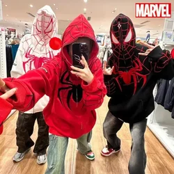 New Marvel Spider Man Hoodies Printing Hooded Fashion Hiphop Sweatshirts Zipper To Top Women Men Clothing Autumn Winter Overcoat