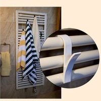 4 Pcs Heater Drying Hangers Kitchen Bathroom Organiser Round Rod Hooks Wardrobe Clothes Bag Hat Rag Hooks Household Storage