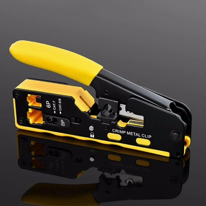 RJ45 Crimp Tool Ethernet Crimp Tool Kit For Professional Networking With CAT5/CAT6/CAT7 Compatibility Cable Repair