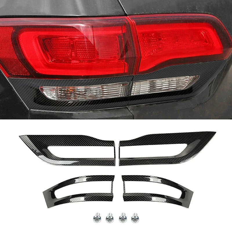 Car Tail Light Lamp Cover Trim Bezel Frame for Jeep Grand Cherokee Upland Limited Overland Laredo Trackhawk SRT 2014-2020