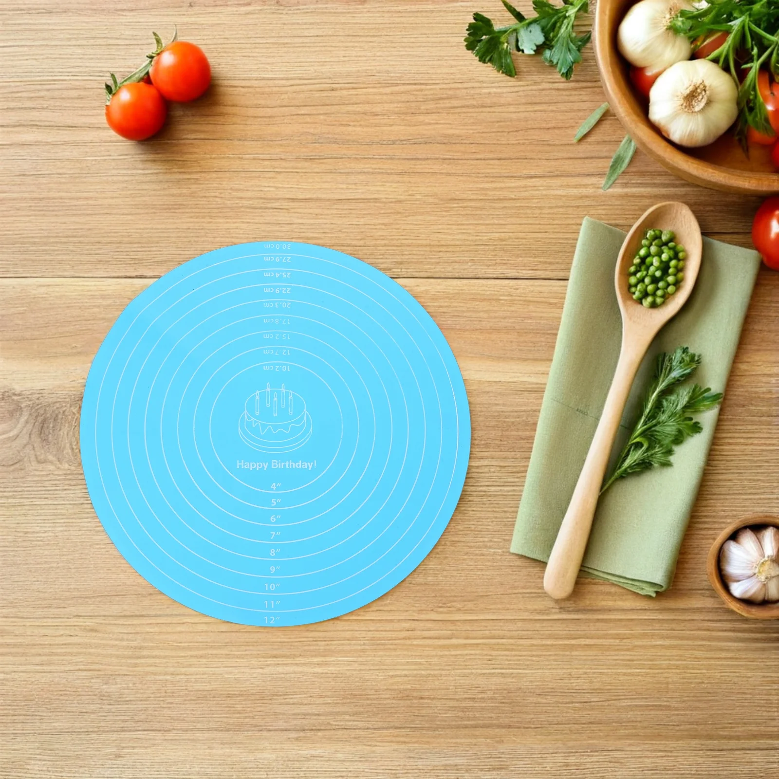 

4pcs 30Cm Silicone Baking Mats Reusable Non-Stick Round Kneading Pads Heat Resistant Cooking Mats For Cookies Pizza Dough Baking