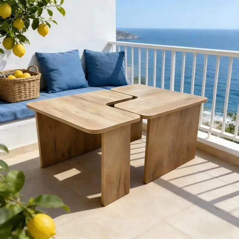 

Luxury wood eco-friendly family dining table and chair set - modern craftsmanship and spacious design