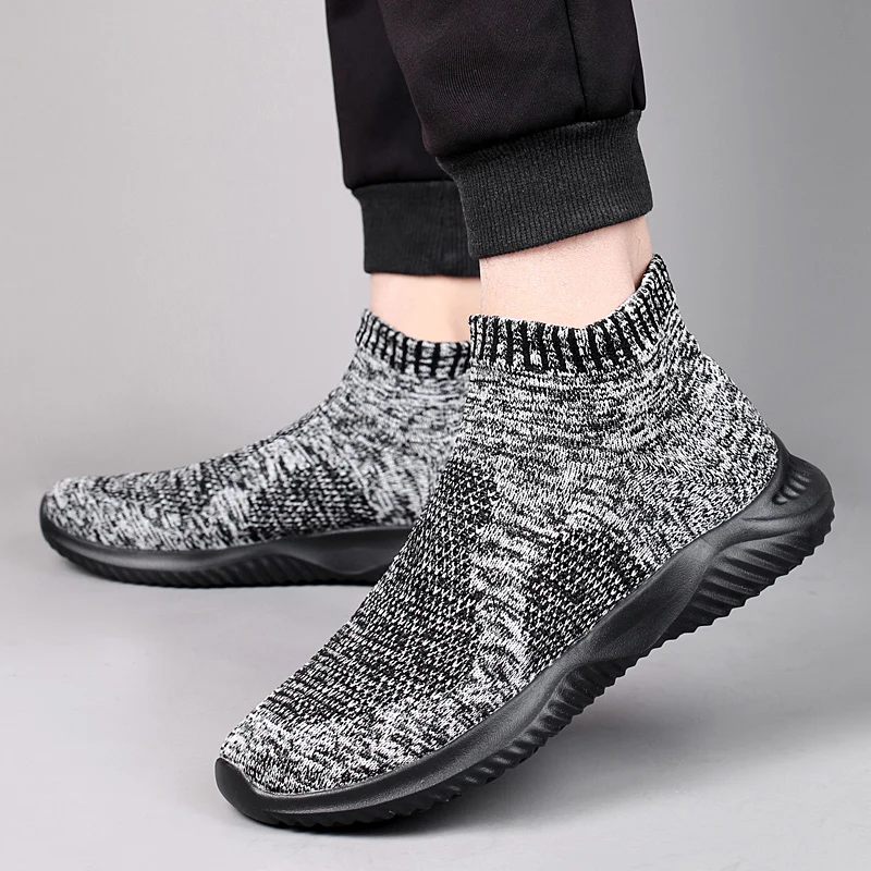 Men Summer Sports Socks Shoes Comfortable Lightweight Sneakers for Men 2023 Breathable Vulcanized Shoes Black Grey Casual Shoes