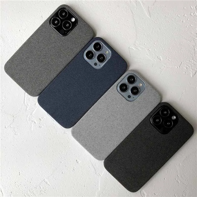 

Ultra thin Non slip cotton linen fabric Texture Phone Cases For iPhone 15 Pro 14 13 12 11 Pro Max XS MAX XR X14 Plus Soft Cover