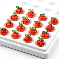 15PCS Cartoon red apple shape Acrylic beads Creative Christmas Eve fruit bead for jewelry making DIY phone chain&Pen Accessories