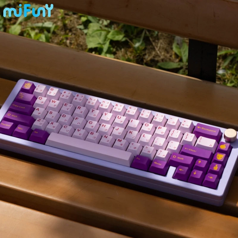 

GMK Purple Keycaps 140key PBT Custom Vintage Keyboard Cap KCA Profile KeyCap Mechanical Keyboard Accessories 68/75/87/96/104