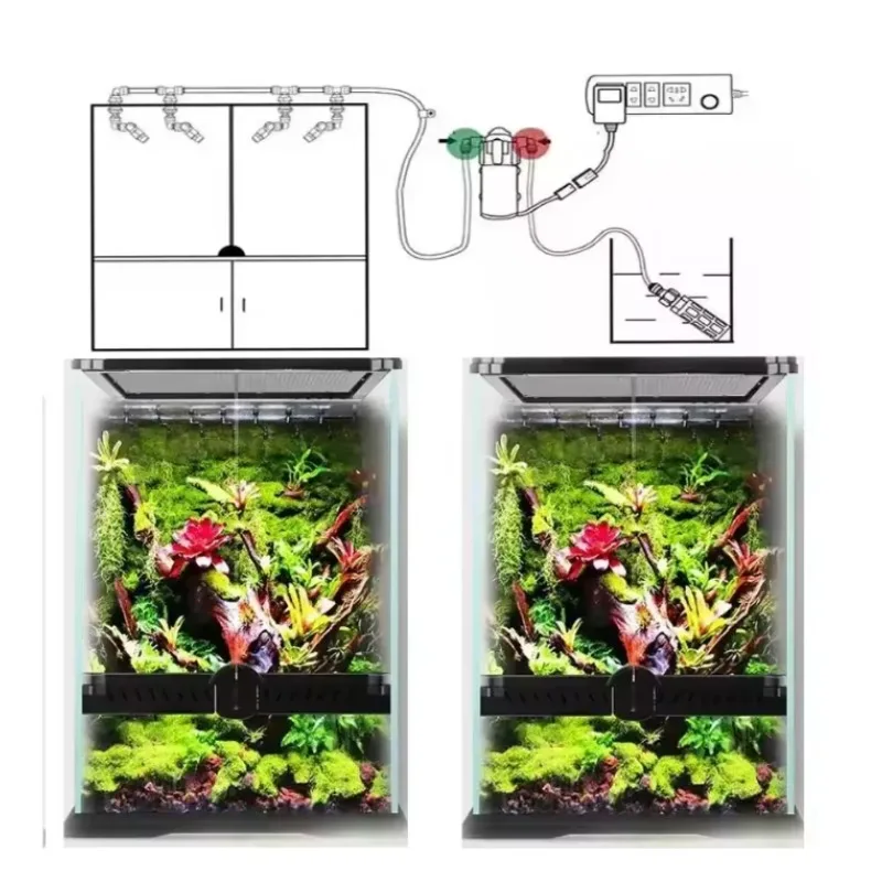 Rainforest Ecological Spray Humidifier Fine Atomization Sprinkler Simulation Rainfall Device Plant Terrarium Nebulizer System