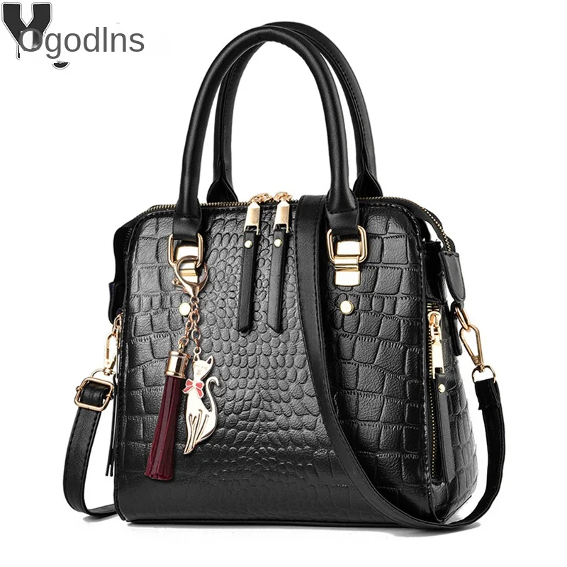 Bolso Retro de piel sintética para mujer, cartera de mano de piel sintética de lujo, con borlas de diseñador, Bolsas de mensajero de hombro, informal, 2022