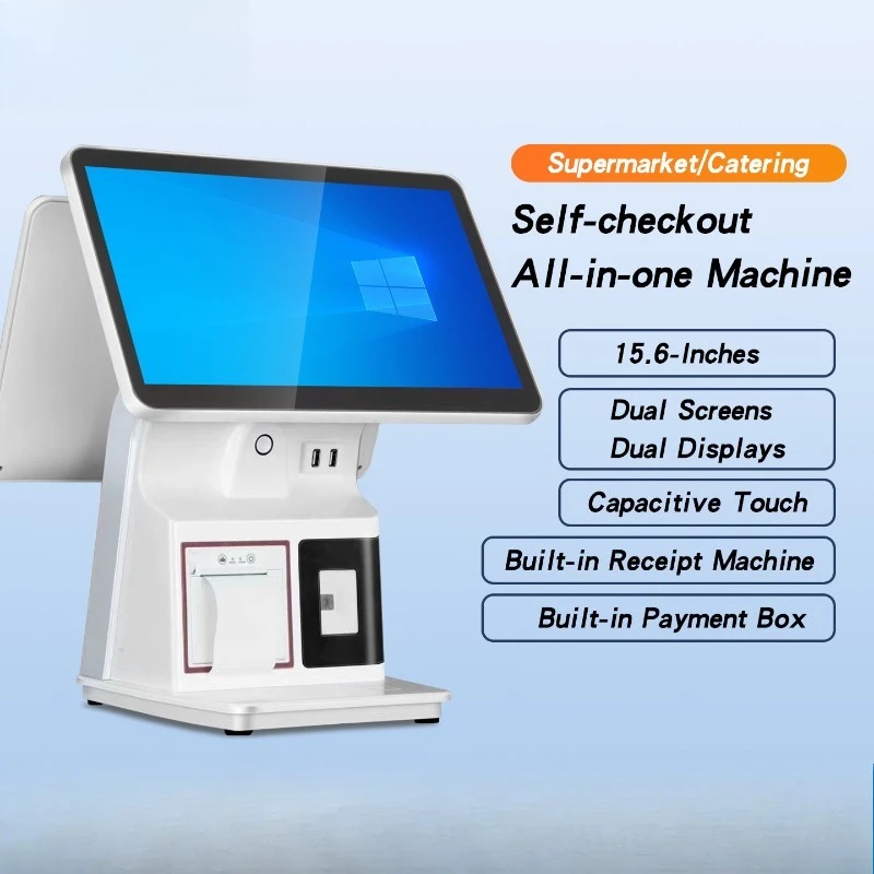 Multi-language self-service touchscreen cash register