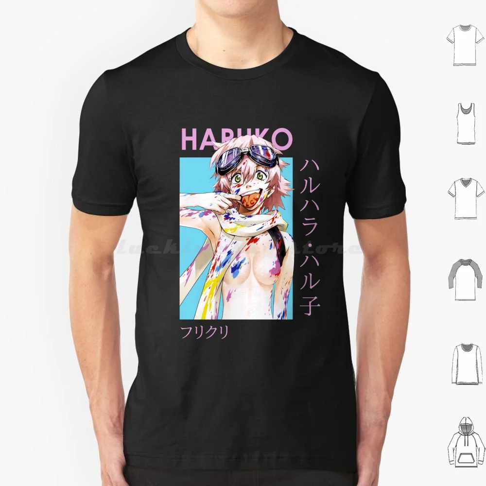 Haruko Haruhara Flcl Card Anime T Shirt Cotton Men Women DIY Print Haruko Haruhara Haruha Raharu Flcl Fooly Cooly Furi Kuri