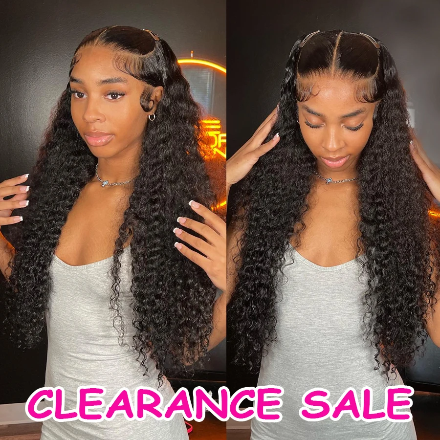 Kinky Curly Lace Frontal Wig Human Hair Transparent 13x4 Deep Curly Lace Frontal Human Hair Wigs For Women 4x4 Lace Wig